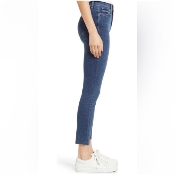 Rails The Larchmont High Rise Skinny Blue Raw Hem Jeans 28 - Picture 2 of 13